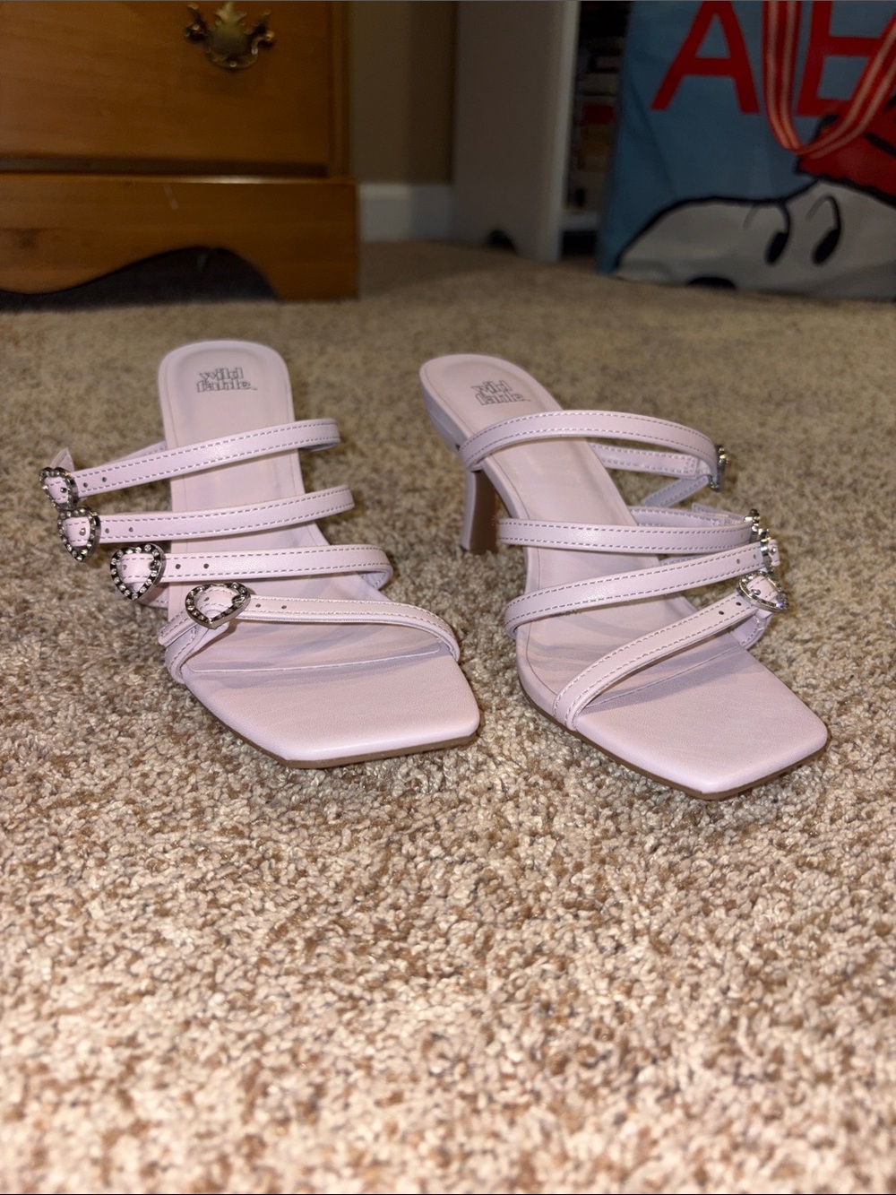 Wild Fable Strappy Heels with Heart buckles